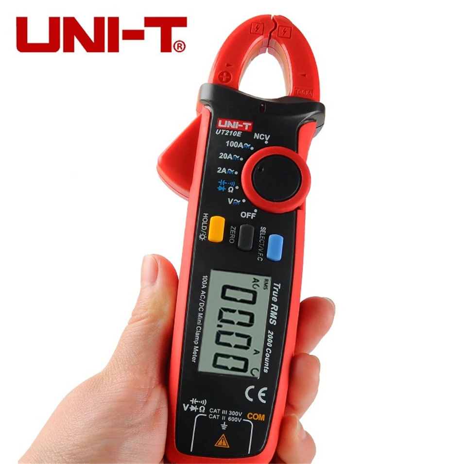 

UNI-T UT210E True RMS Digital Multimeter AC/DC Current Mini Clamp Meters UT210E handheld Clamp Multimeters