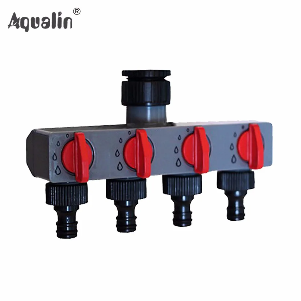 Buy 4 Way Water Distributor Tap Adapter ABS Plastic