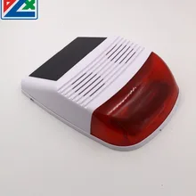 Dzx сигнализации дома Системы 433 мГц 120db Беспроводной открытый Водонепроницаемый мерцающий сирена с солнечной App