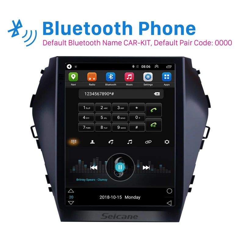 Seicane GPS для 2015 2016 2017 Hyundai Santafe IX45 9 7 дюймов HD сенсорный Android 1 Bluetooth FM Wifi автомобильный