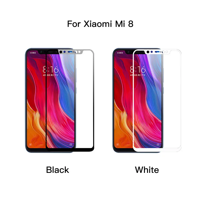 Для Xiaomi mi A1 A2 Lite 8 SE 5X 6X Pocophone F1 закаленное стекло красное mi Note 4 4X5 Plus стекло полное покрытие Защитная пленка для экрана - Цвет: For MI 8