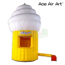 Хорошее мороженое в форме Надувное мороженое слякоть концессионный стенд, торговый навес со средним окном для продажи