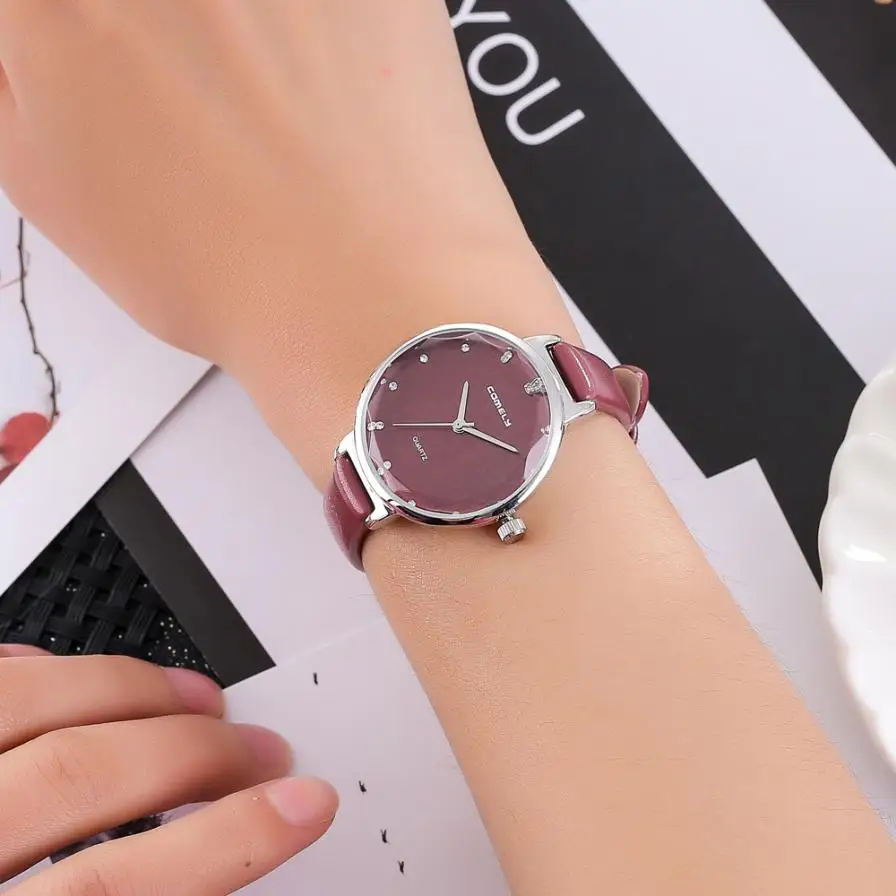 

Simple Business Ladies Wristwatches Fashion Temperament Silicone Contena Women's watch Fashionable Beautiful clock women 2018#D