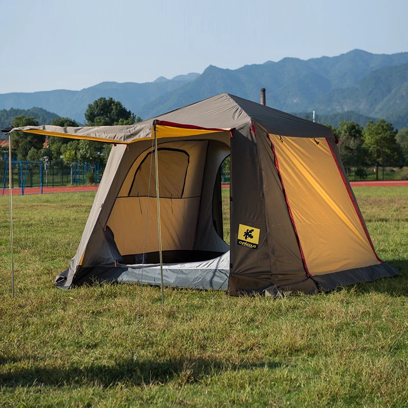 

Outdoor 4-5 Person Automatic Camping Tent 420D Oxford Cloth 2 Layers Large Tent Waterproof Windproof 4 Season Traveling Tents