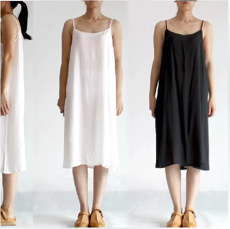 

2014 Summer New Store Experience Ladies Fine cotton Silk Strap Dress Long Bottom Dress 16354