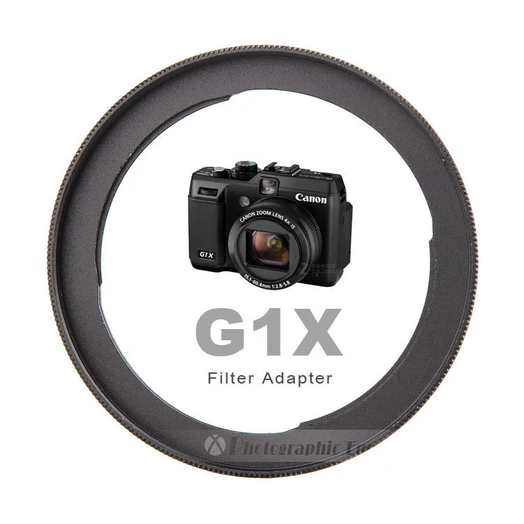 

Aluminum FA-DC58C Lens Filter Adapter Fits for Canon PowerShot G1X Camera Reinstall 58mm UV filter & Lens hood
