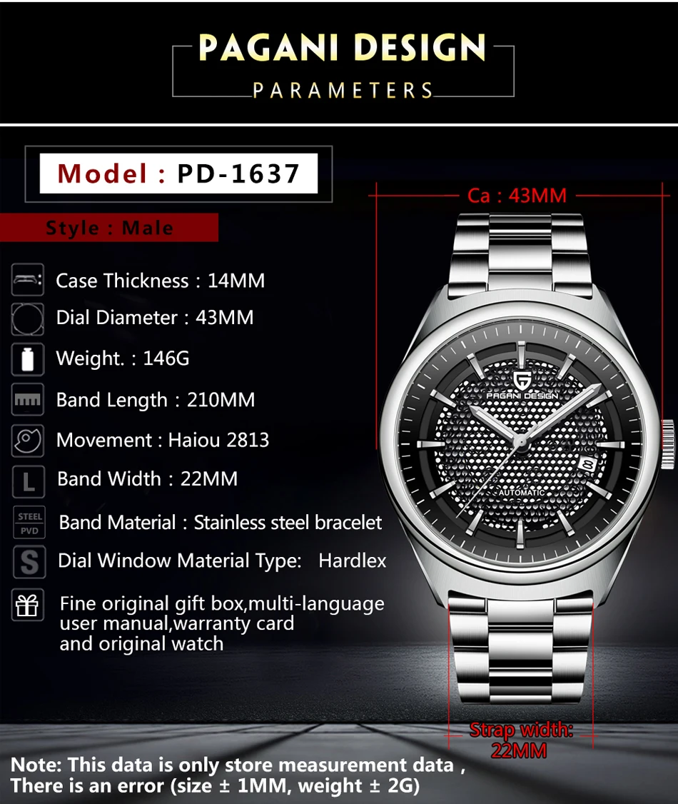 Relojes hombre 2019NEW PAGANI дизайнерские Брендовые мужские роскошные механические часы из нержавеющей стали водонепроницаемые военные часы horloges для мужчин