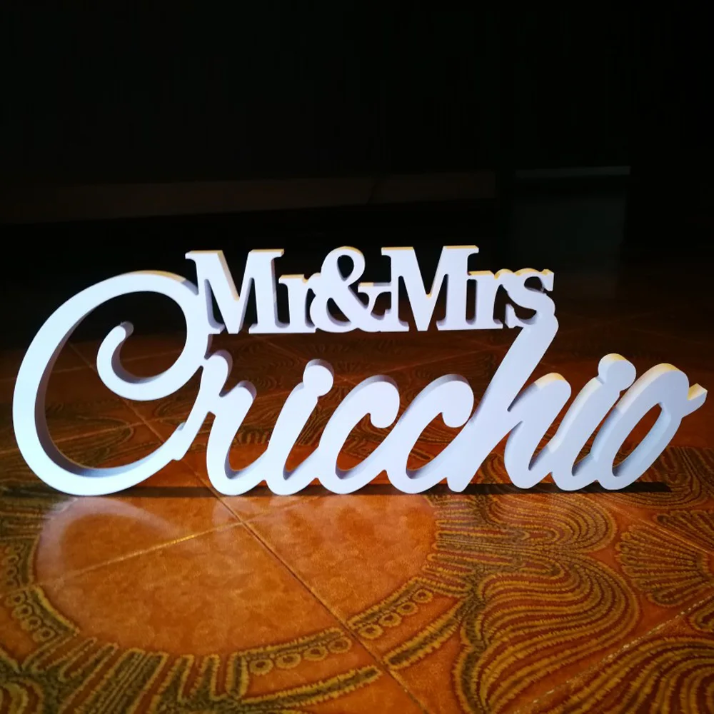  Custom Name Mr & Mrs With Last Name Last Name Table Sign Personalized Wedding Sign Mr and Mrs Cente