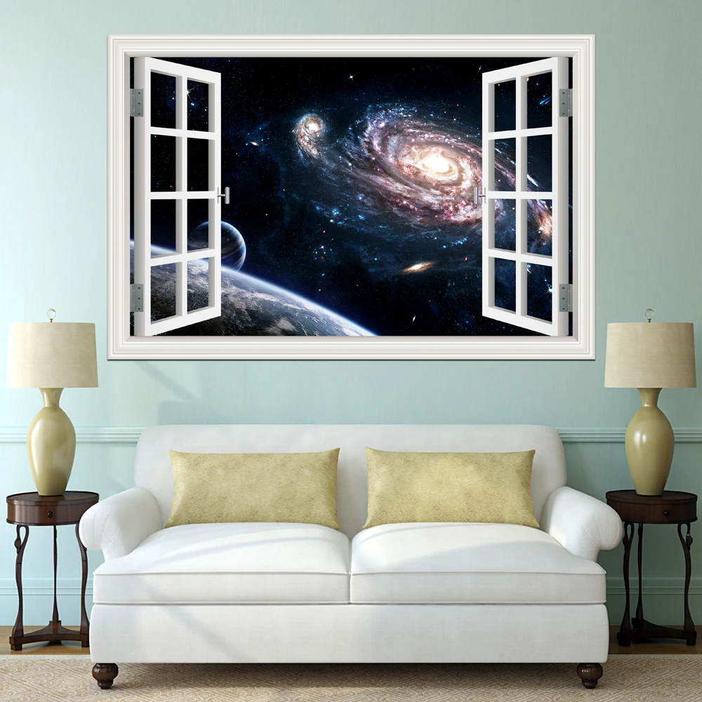 3D Galaxy Outer Space Removable Art Vinyl Wall Stickers Decal Mural Home Decor 3D Galaxy Outer Space Removable Art Vinyl Wall Stickers Decal Mural Home Decor