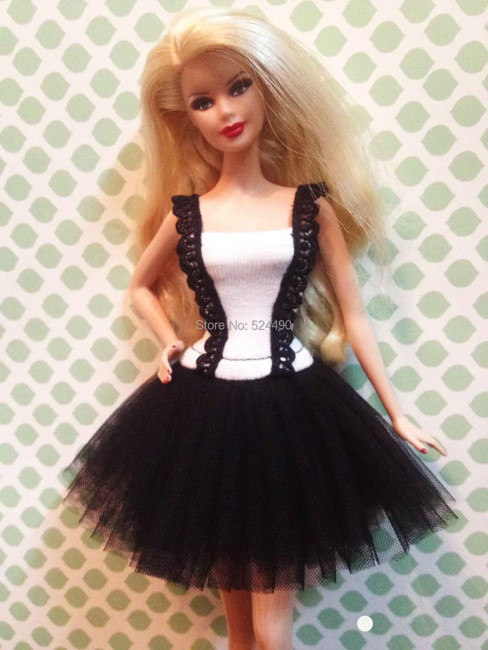 Luxe New 100% main bulle jupe noir et blanc parti soirée robe de mariée en