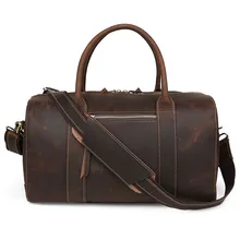 Aolen Männer Reisetasche Designer Echtem Leder Große Kapazität Gepäck Verpackung Würfel Wasserdichte Wochenende Duffle Männlichen Tasche Tragen Auf