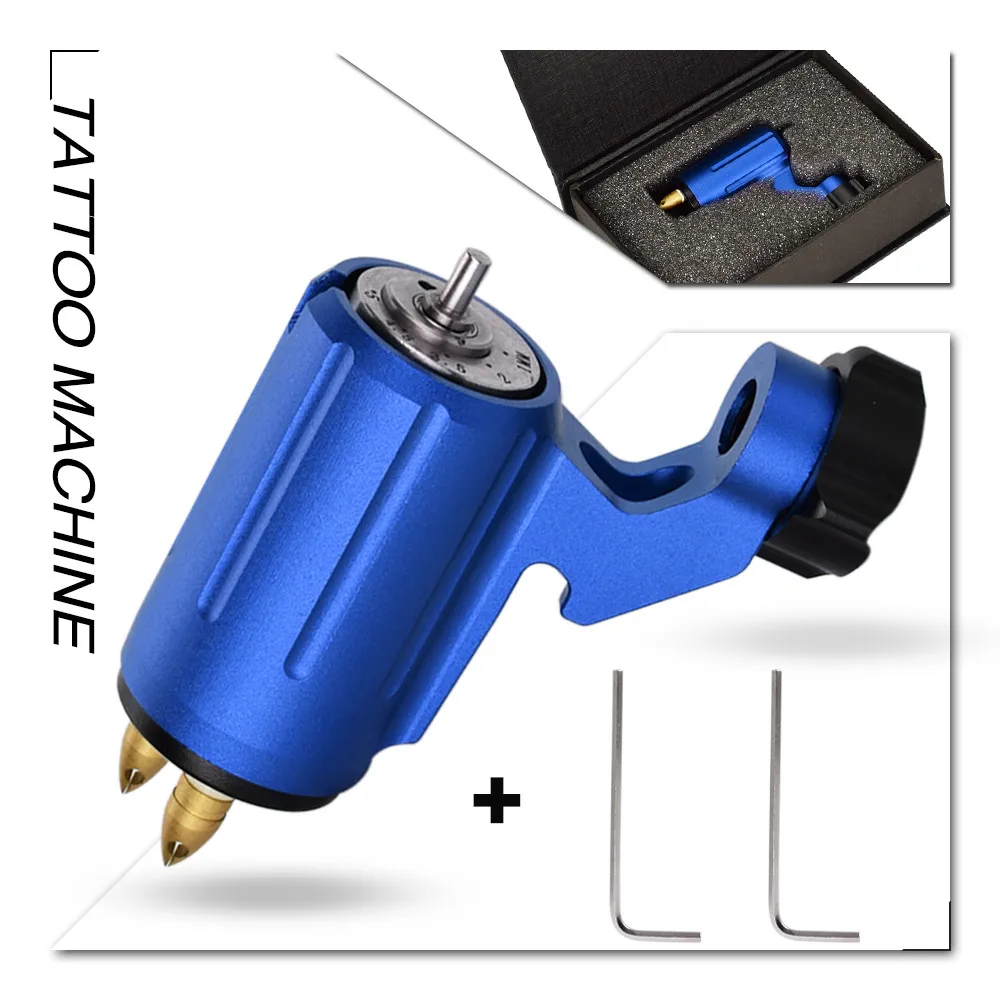 

Alloy Rotary Maquinas De Tatuar New Motor Drive Stable Blue Tattoo Machine Gun To Liner And Shader For Tattoo Supply