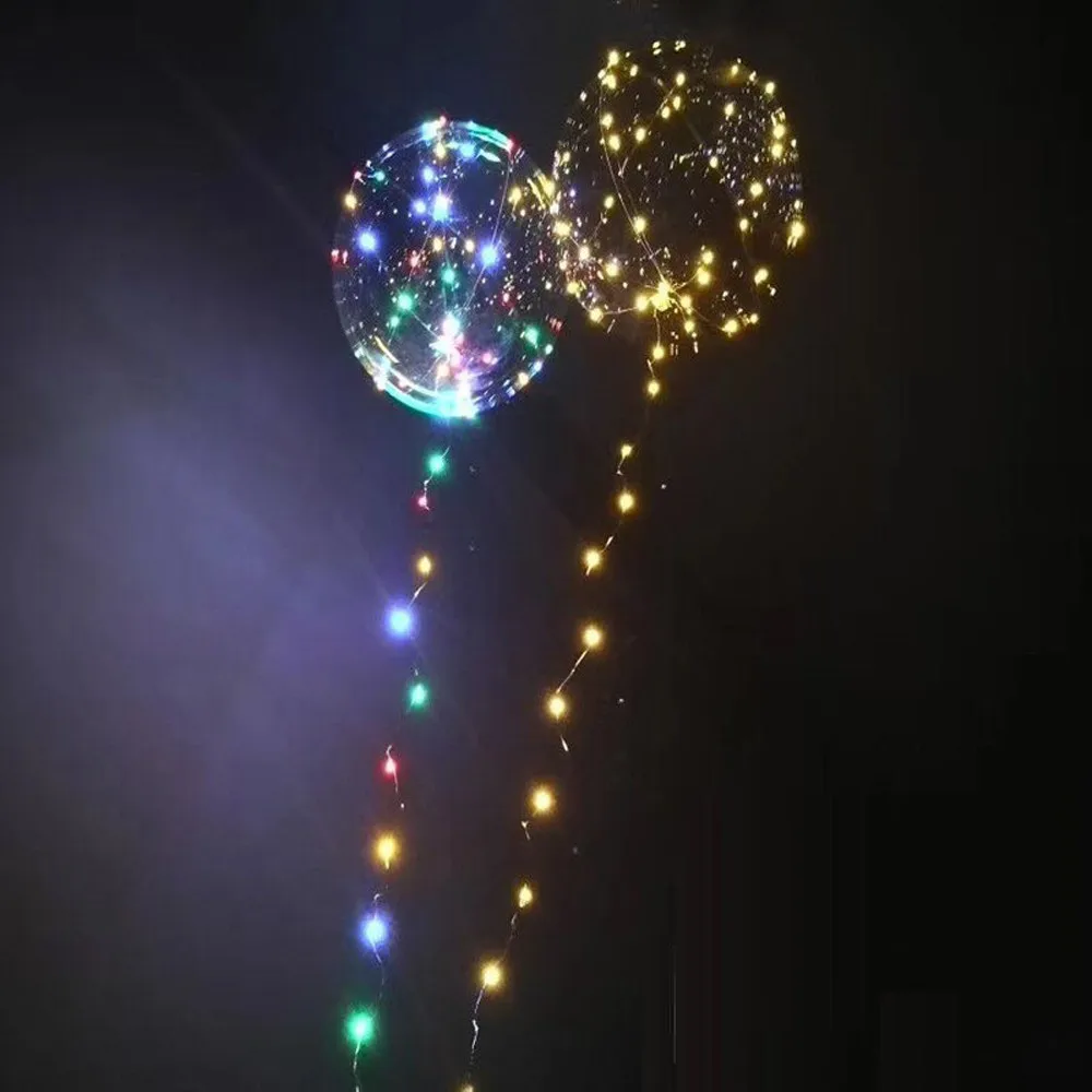 20 дюймов светящиеся светодиодные воздушные шары прозрачные круглые декоративные пузырьки рождественские вечерние Свадебная гирлянда