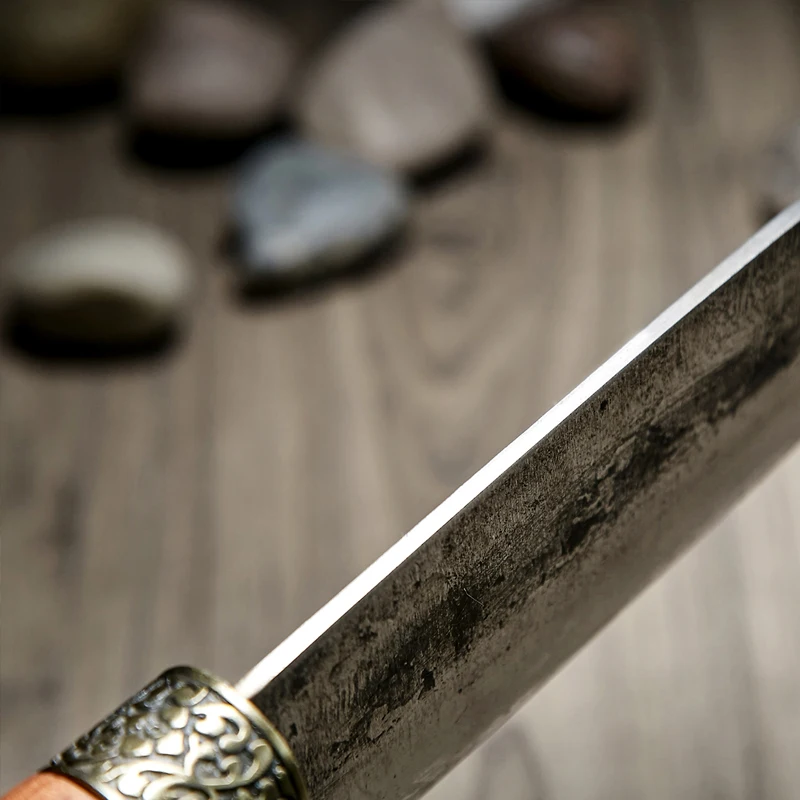 Сокровища ручной работы кованые кухонные нож шеф-повара в японском стиле клипса стали базальт резки мяса посуда леди ножи для нарезки