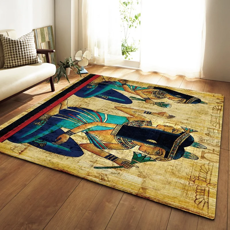 Alfombras grandes con patrón de retrato para Mujeres Africanas para sala de estar, sofá antideslizante, alfombrilla de noche, tapisón dywan