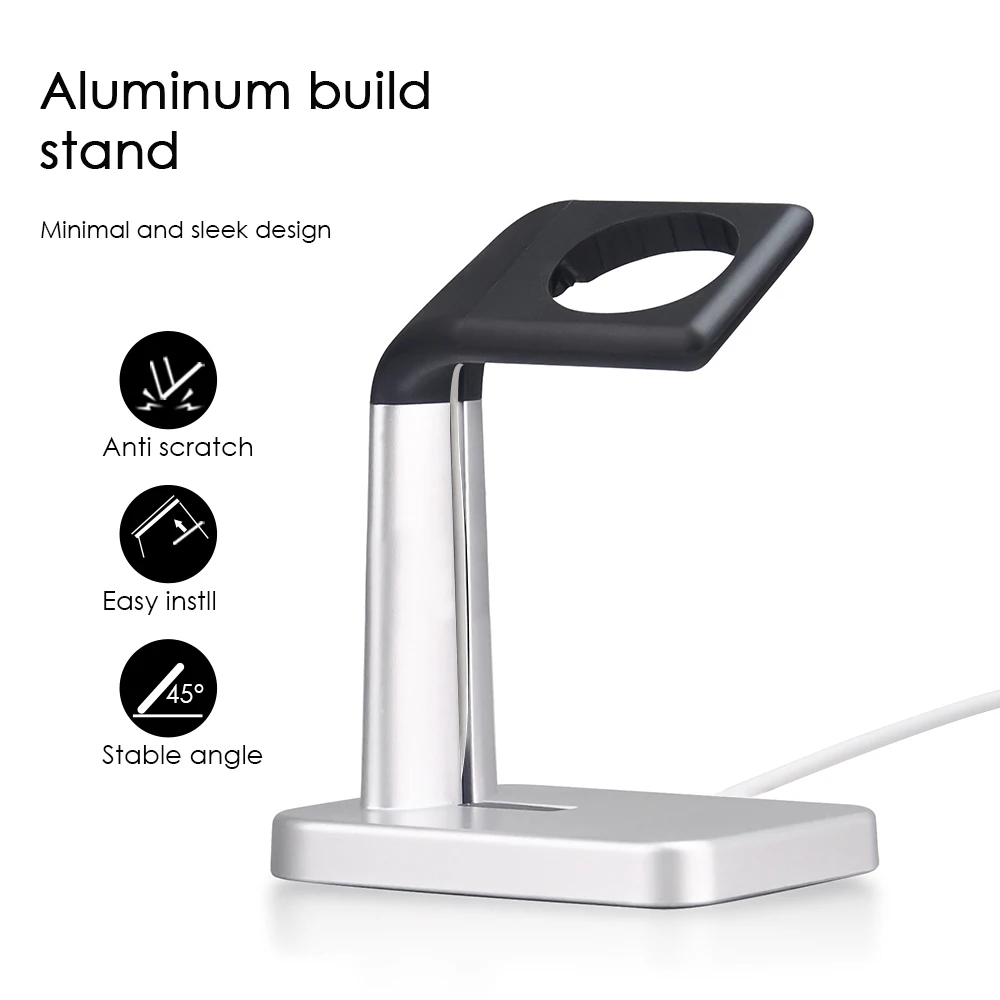  SUNDATOM Charging Dock Stand For Apple Watch Series 2 3 4 Stand Holder Aluminum Desk Holder for iWa