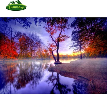 

DIY 5D Diamond Paiting Landscape Embroidery Cross Stitch Patterns Mosaic Kit Full Square Rhinestones Crystal Painting Room Decor