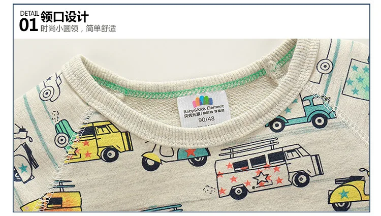 2018 Spring Autumn 2 3 4 5 6 7-10 Years Old Children Cotton Long Sleeve Cartoon Car Print Kids Baby Child School Boy Sweatshirt (10)