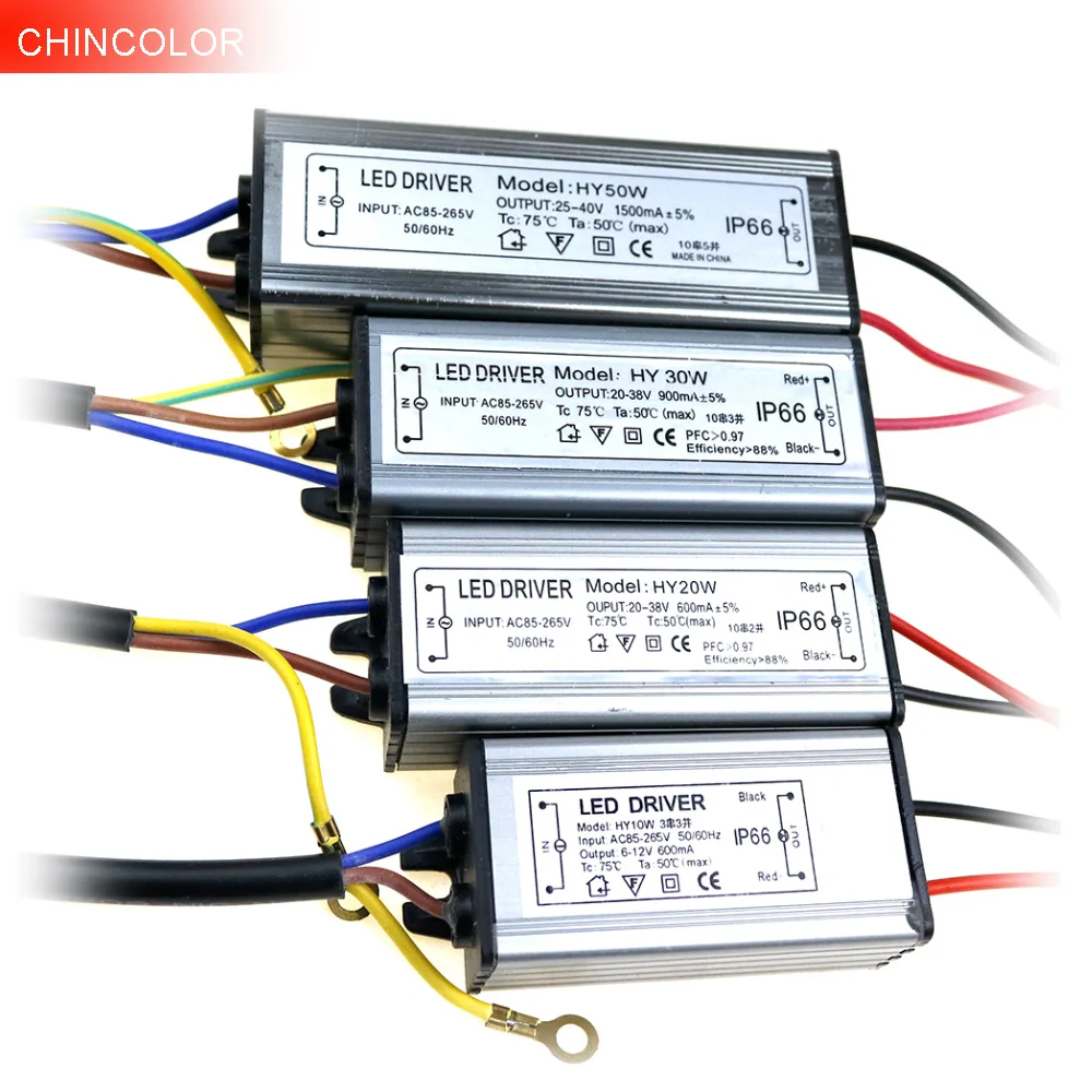 DC20 40V LED Driver Power Supply Transformer Adapter Waterproof 10W 20W