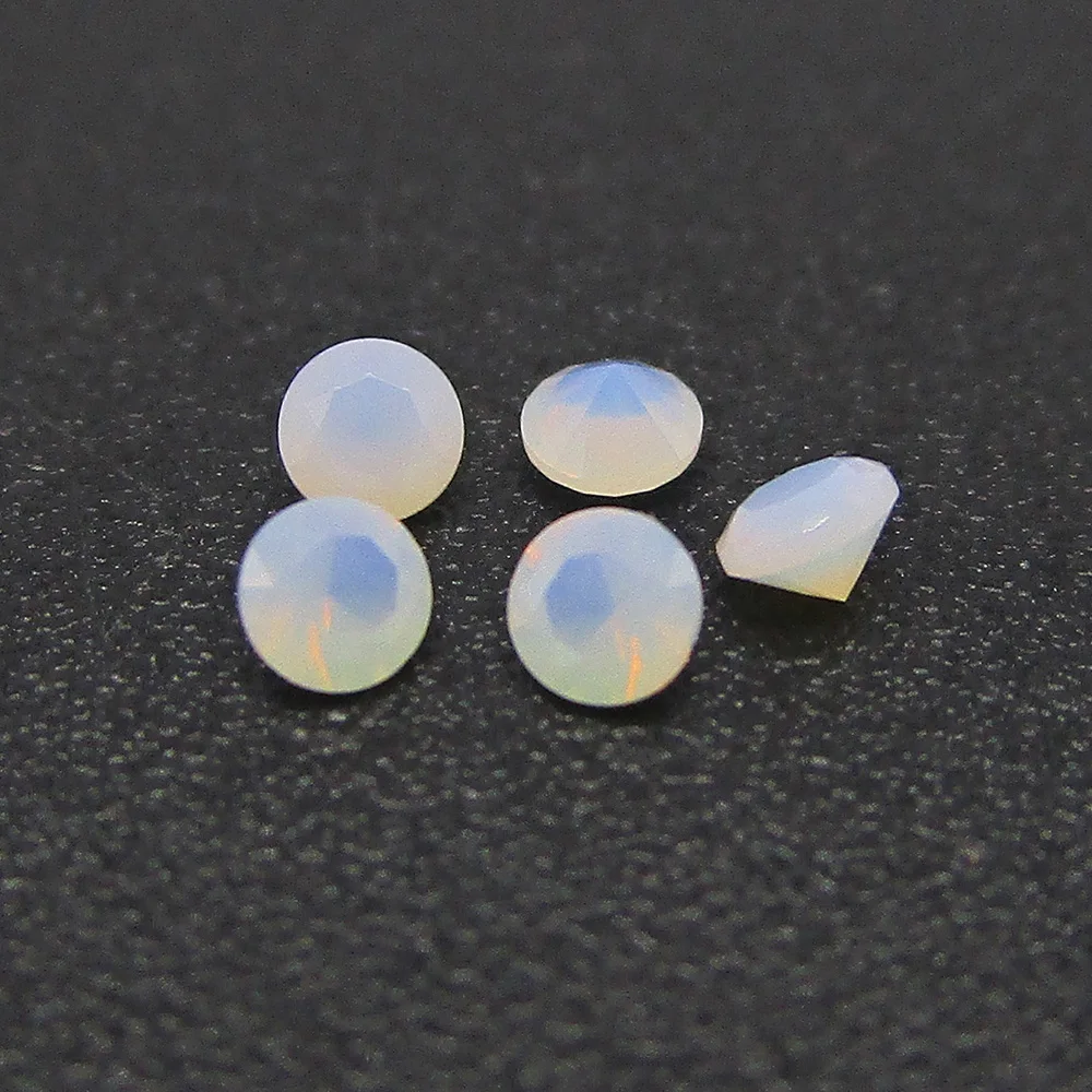 

Free Shipping 500pcs 1.0-2.5mm Round Cut Milky White Nano Stone 5A Quality Nano Synthetic Gems Beads For Wax Casting Jewelry