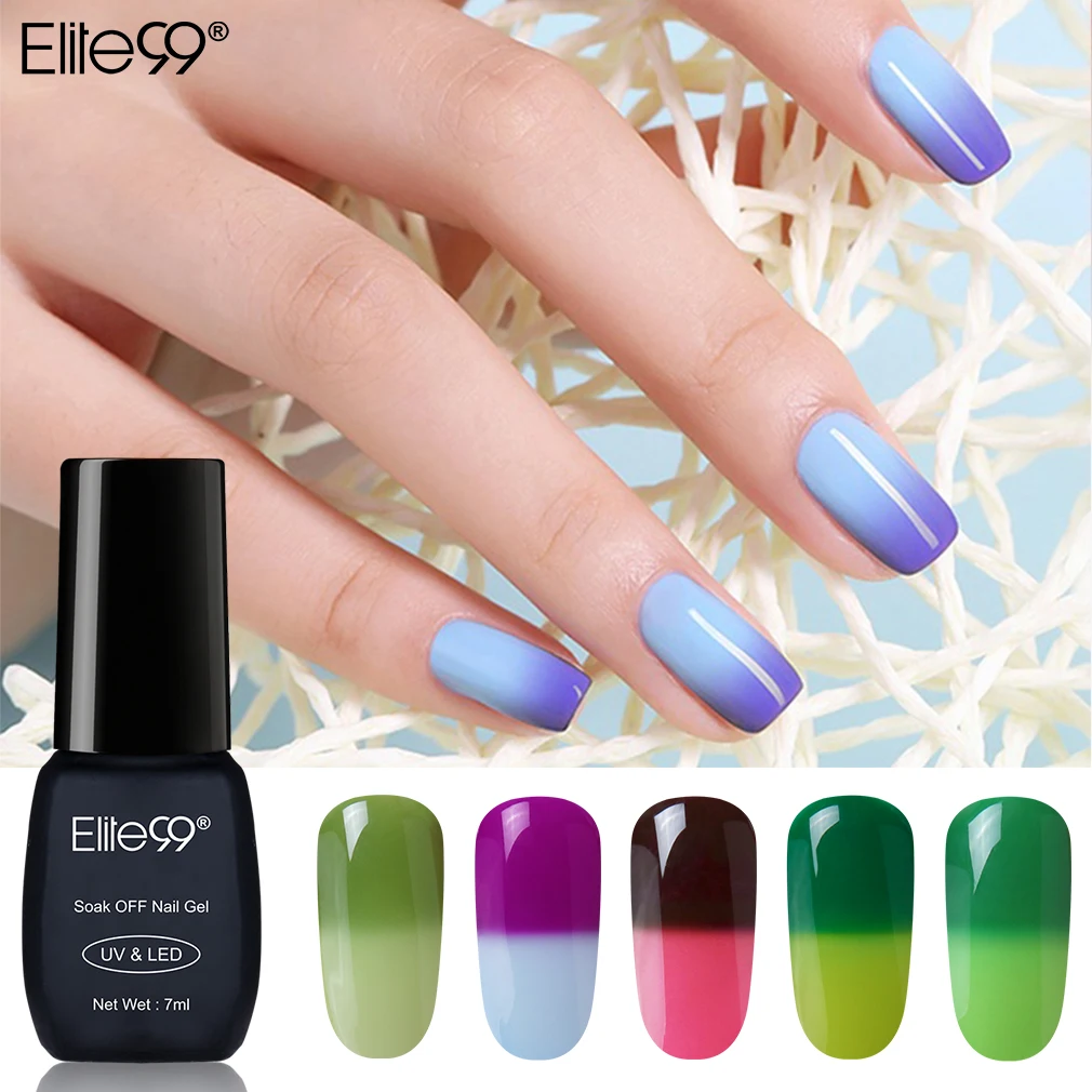 

Elite99 100 Colors Temperature Change Series 7ML Gel Nail Polish Soak Off UV LED Gel Nail Polish Manicure Nail Art Gel Varnishes