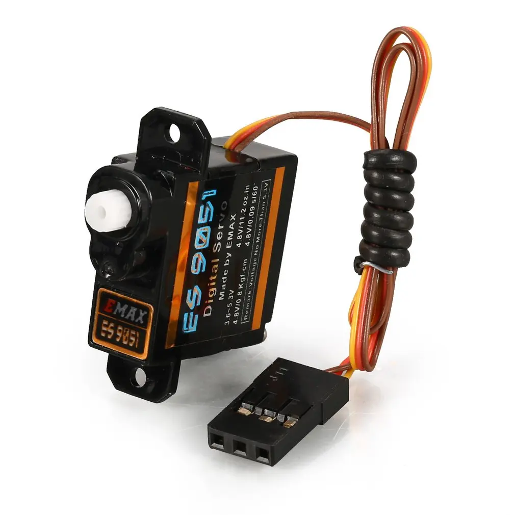 4 шт./лот EMAX ES9051 ES9251 4,3 г/2,5 г цифровой сервопривод Пластик Шестерни 4,8 V 0,8 кг Крутящий момент 0,09 сек/60 для 3D F3P игрушка самолет rc Запчасти
