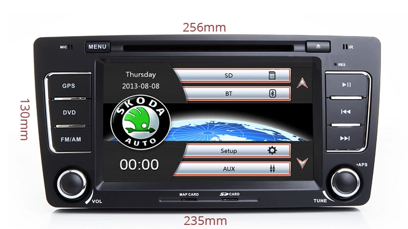 Perfect Radio Car Multimedia player GPS Auto 2 Din For Skoda Octavia Laura A5 2 3 Yeti 2008 2009 2010 2011 2012 2013 2014 head unit 0