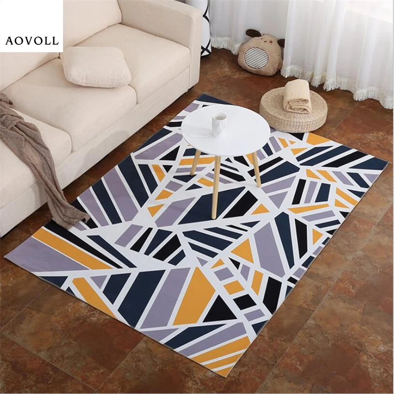 

AOVOLL Soft Large Delicate Polyester Home Carpets For Living Room Bedroom Kid Room Rugs Home Floor Door Mat Fashion Hot Area Rug
