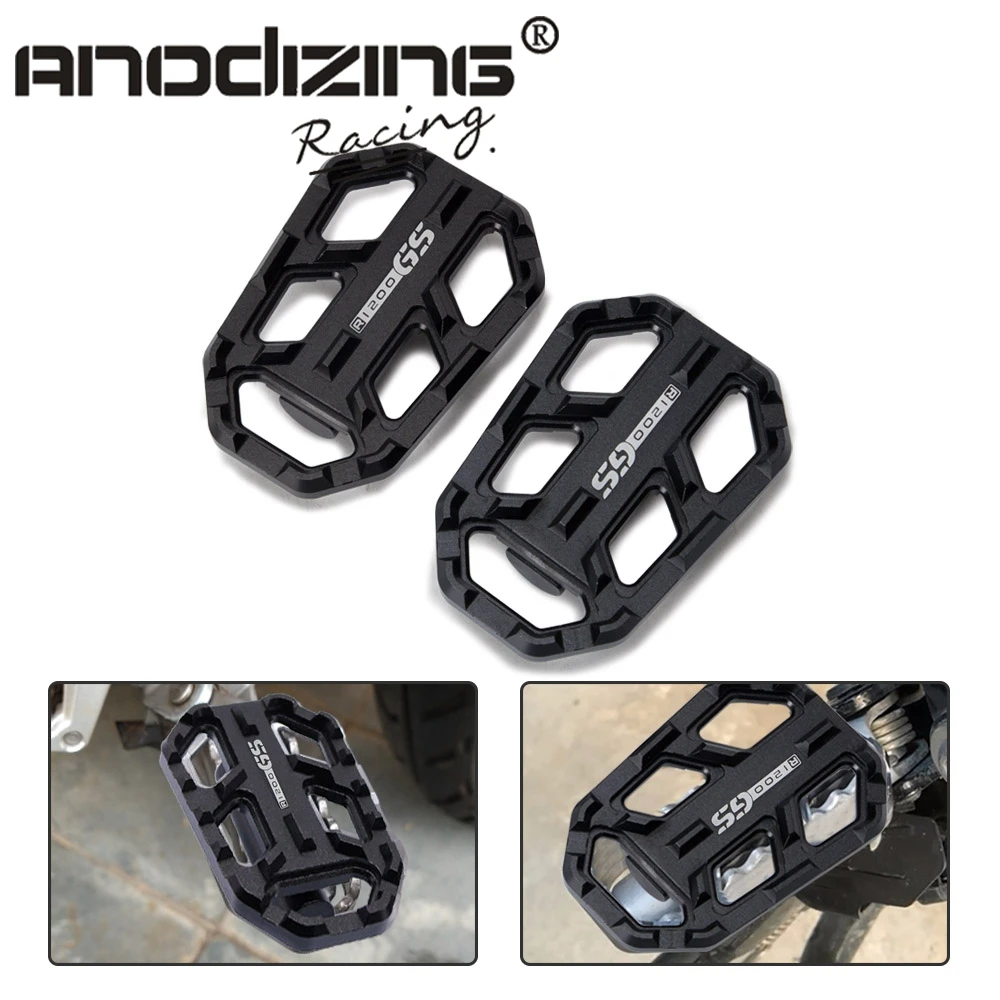 

Motorcycle Billet MX Wide Foot Pegs Pedals Rest Footpegs Footrest for R1200GS R1200 GS R 1200 GS 2013-2018