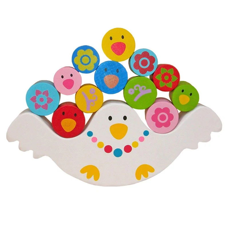 

Balancing Frame Baby Learning Montessori Wood Toys Cute Bird Block Balance Kindergarten Early Teaching Development