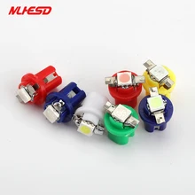 10 pcs 24 V Caminhão B8.5D T5 B8.5 1 SMD LED Wedge Instrumento Cluster Velocímetro Do Painel Lamp Bulb Medidor Traço Luz Branco azul Vermelho