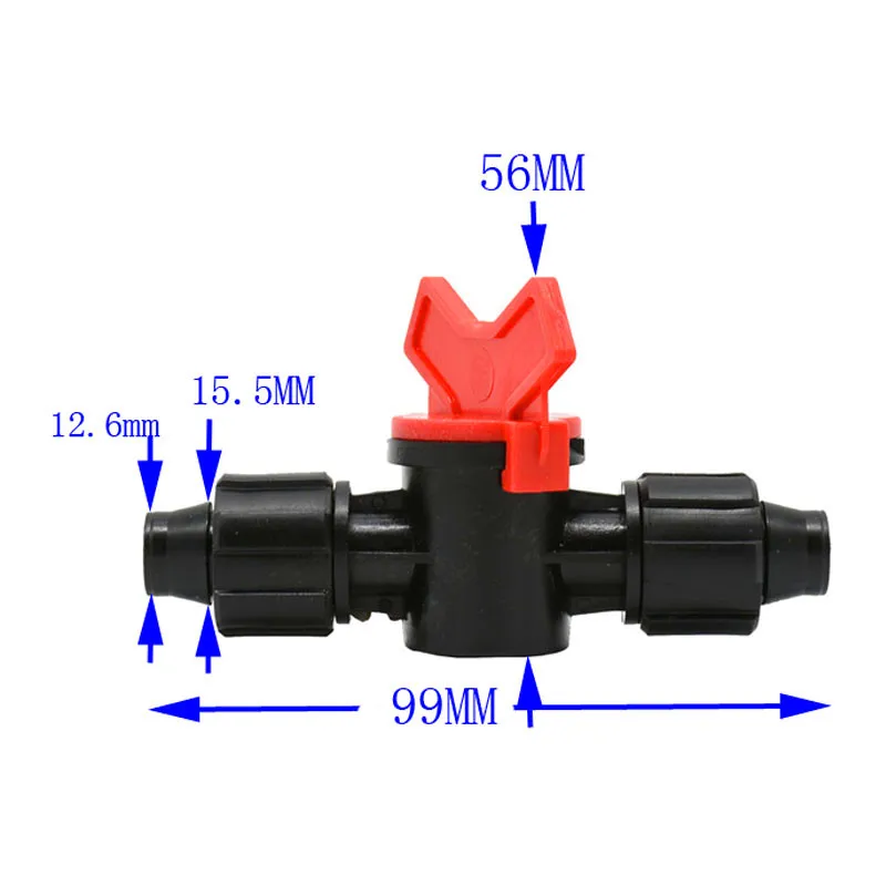 Wxrwxy садовая капельная лента для оросительного клапана 16 мм капельная лента водостопорный клапан оросительный садовый кран краны 2 шт