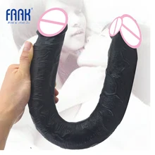 FAAK 18.1 inch long dildo double glans penis realistic dick sex toys for women lesbian Vagina & Anal Double Stimulation sex shop faak 16 inch long dildo anal plug dual use double dildo big penis fake sex products sex toys for women lesbian sword dick cock