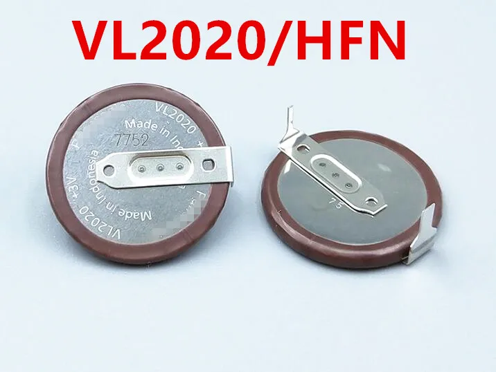 5 шт. VL2020 3 в 20 мАч монета Тип перезаряжаемые 180 градусов филе литиевые плоские батареи батарея для автомобильных брелоков