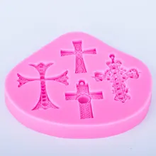 Cross Food grade fondant cake silicone mold