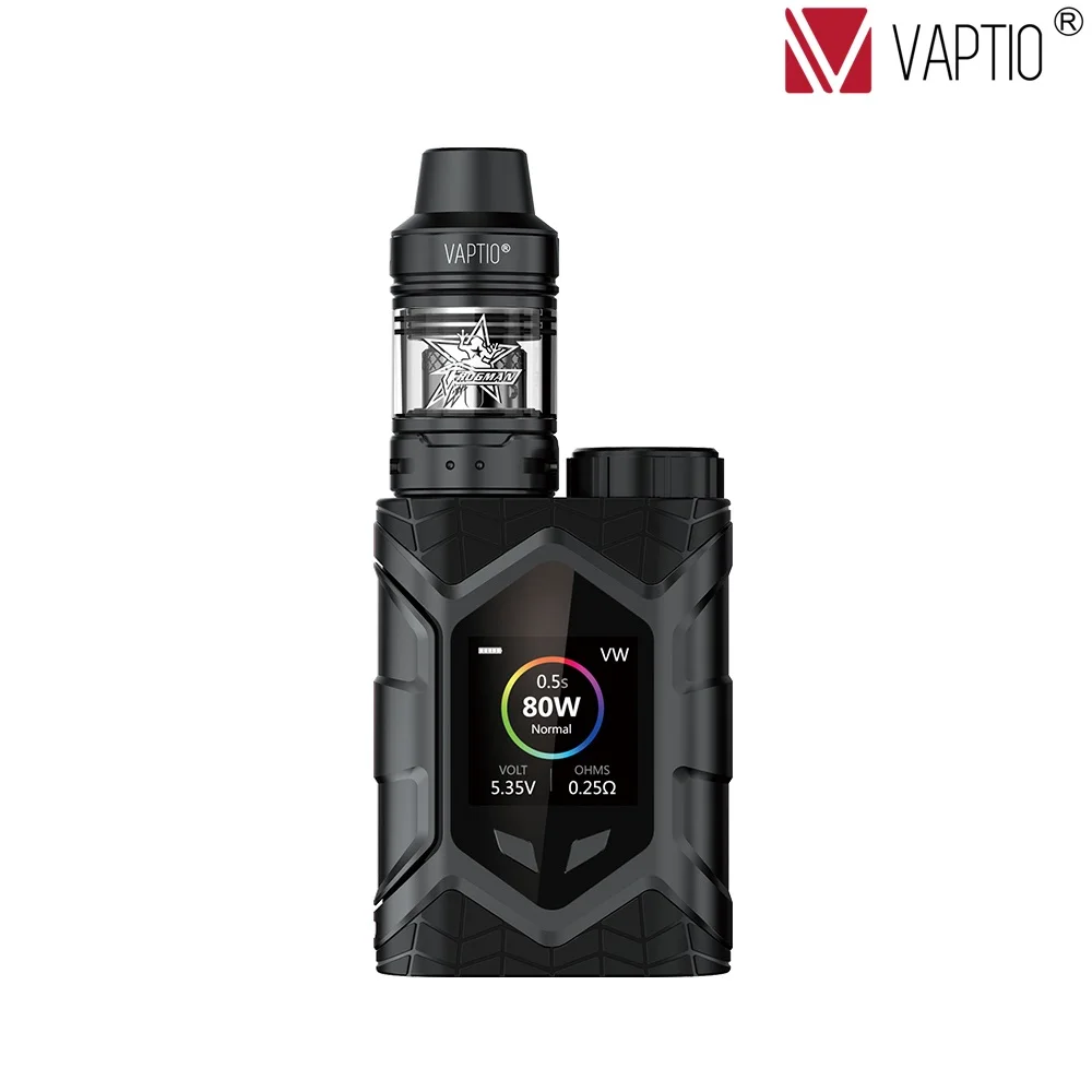 

Vaptio Wall Crawler Vape KIT 2.0/5.0ML 80W Resistance 0.05/2ohm E Cigarette TCR 1.3inch TFT Screen fit TFV8tank