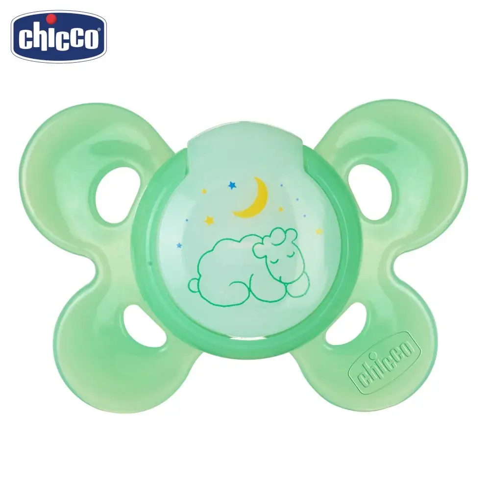 Пустышка Chicco Physio Comfort Lumi, 1 шт., 6 мес.+, силикон