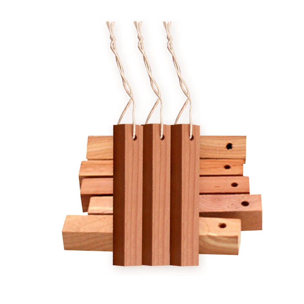 

10Pcs/Set Wardrobe Insect Proof Mildew Deodorant Cedar Wood Strip Pest Repellent Moth Smell Freshener For Home