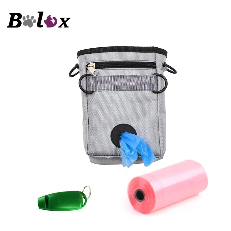 Dog Treat Bag Outdoor Drawstring Design Training Snack Waist Bag Portable Adjustable Feeder Pocket Walking Bag for Puppy Dogs