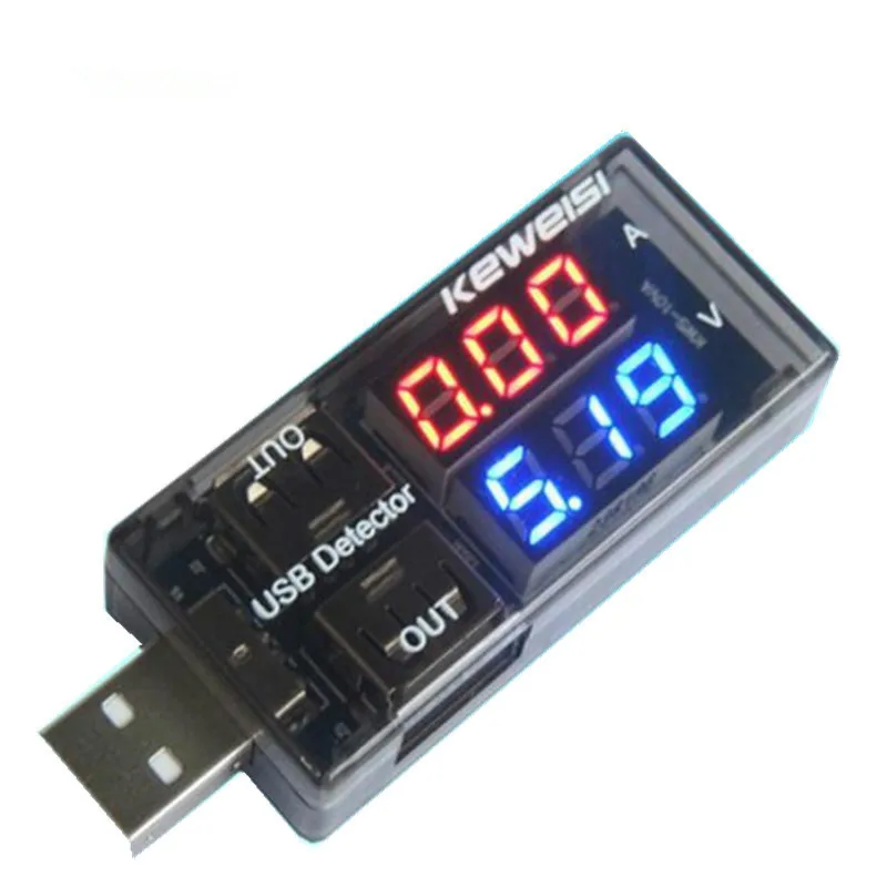 NEW Red+Blue Dual USB Current Voltage Charging Detector Tester Battery