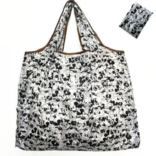 Новая мода МИККИ белый/черный девушки женщины дети большие Складные хозяйственные сумки для детей