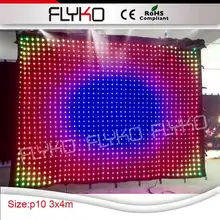 Бар Декорации диджея P100mm новейший дизайн видео занавес 10ft X 14ft full xxx led видео занавес экран