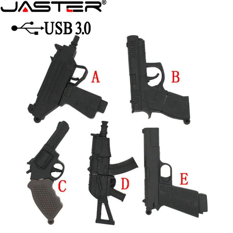 

JASTER 3.0 submachine gun usb flash drive pendrive 4G 8G 16G 32G 64GB handgun ak47 thumb drive usb 3.0 cartoon pistol pendrives