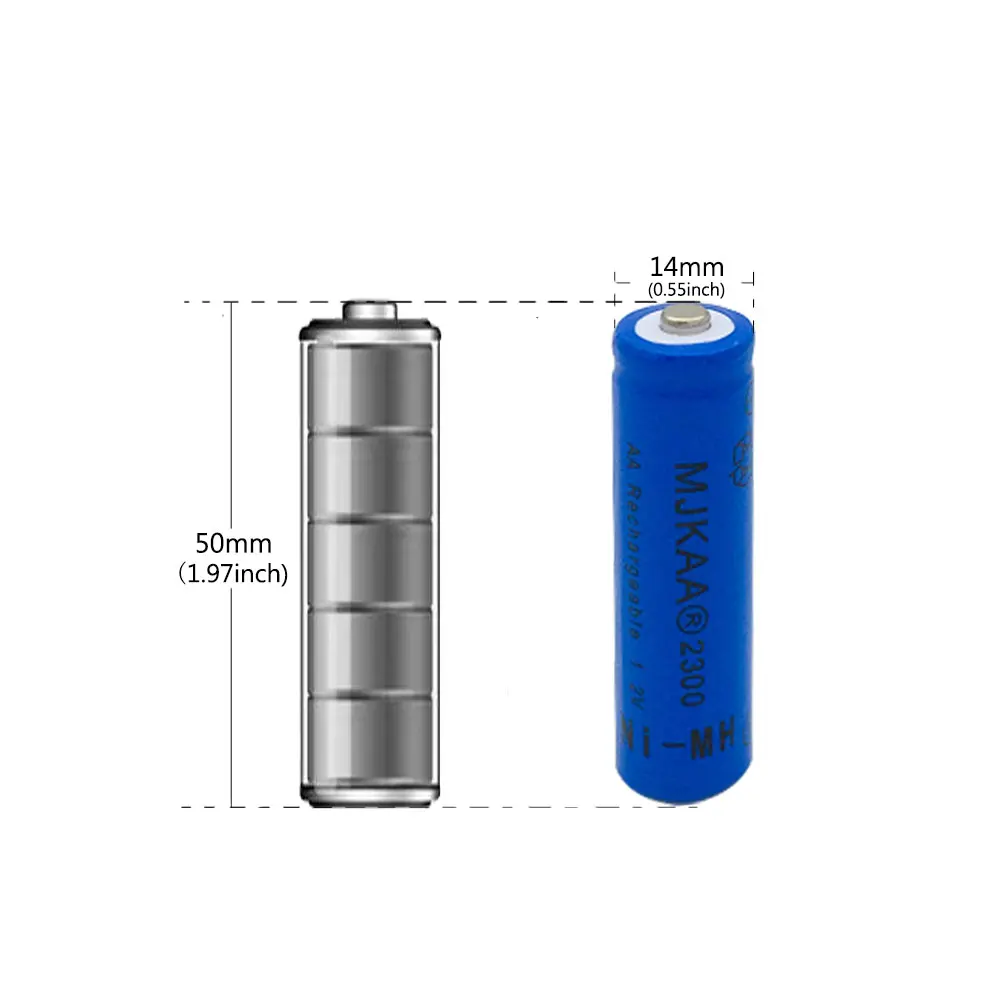20 шт АА синий 2300 mAh Ni MH Перезаряжаемые батареи + ААА 1800 батареи|Перезаряжаемые