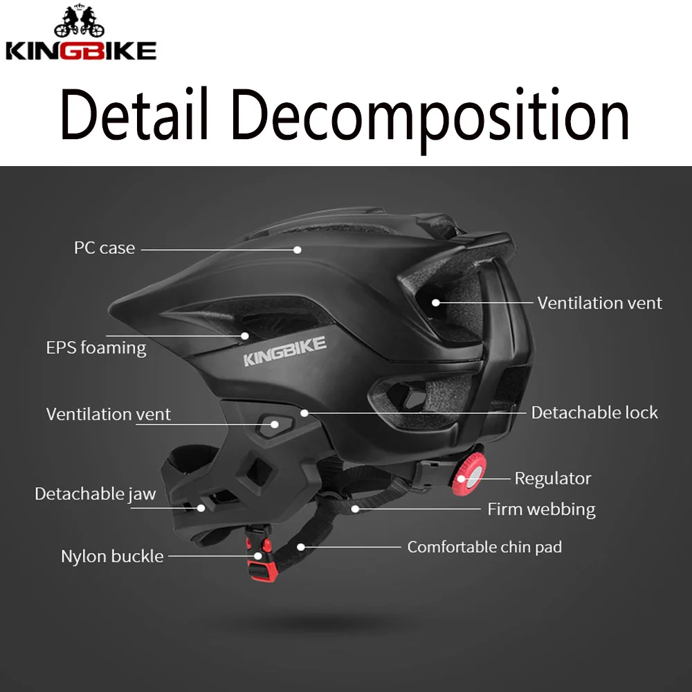 KINGBIKE велосипедный шлем для детей, полное покрытие для лица, спортивные шлемы, Детские MTB велосипедные шлемы для катания на коньках, безопасн... KINGBIKE велосипедный шлем для детей, полное покрытие для лица, спортивные шлемы, Детские MTB велосипедные шлемы для катания на коньках, безопасн...