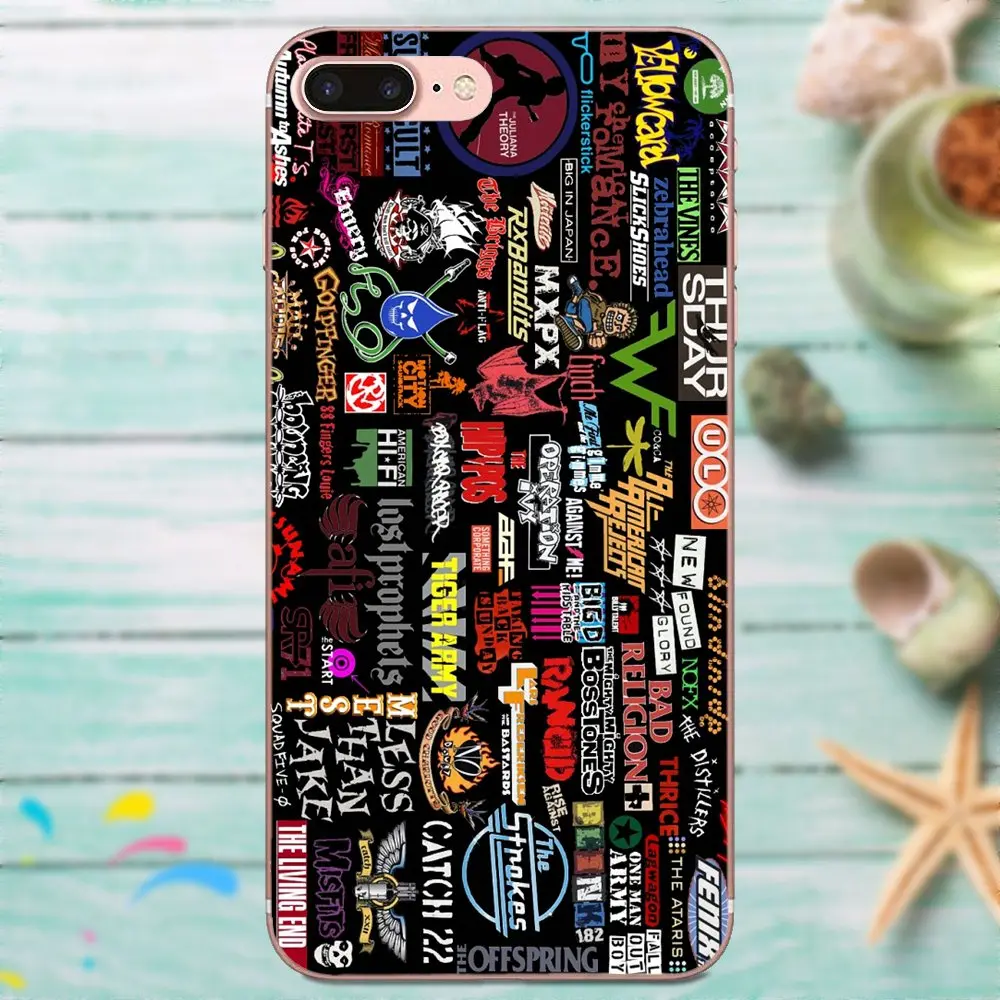 ТПУ чехол накладка с принтом для Apple iPhone 4 4S 5 5C 5S SE 6 6S 7 8 Plus X XS Max XR Rock