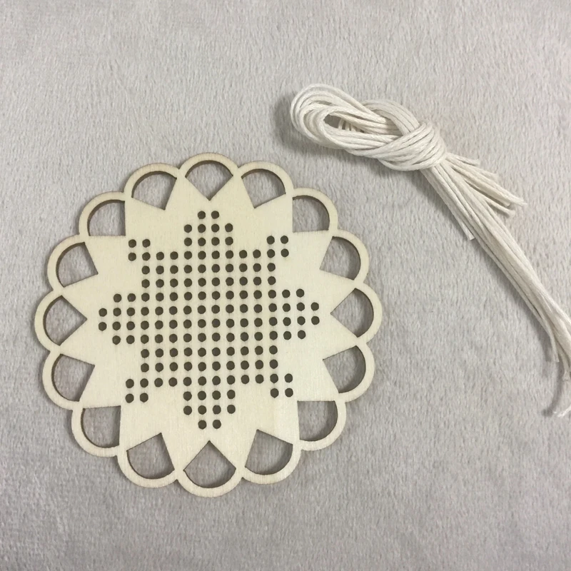 

Set of 50pcs Christmas cross stitch Snowflakes Wooden cross stitch blank