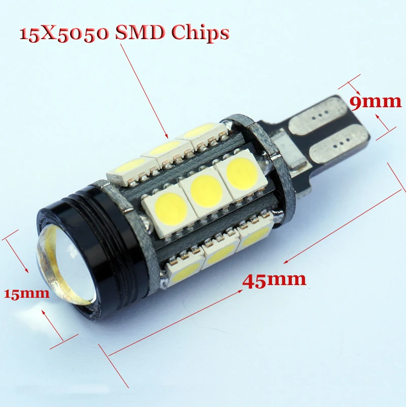 10X T15 W16W светодиодный COB светодиодный+ 15 SMD супер белые светодиодные с Canbus лампы Обратный светильник лампы для Tesla Honda Volkswagen Lada