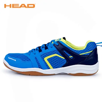 

HEAD Hot Breathable Badminton Shoes for Men Anti-Slippery Tennis Sneakers Lace-up Light Sport Shoes Men's Training Athletic Shoe