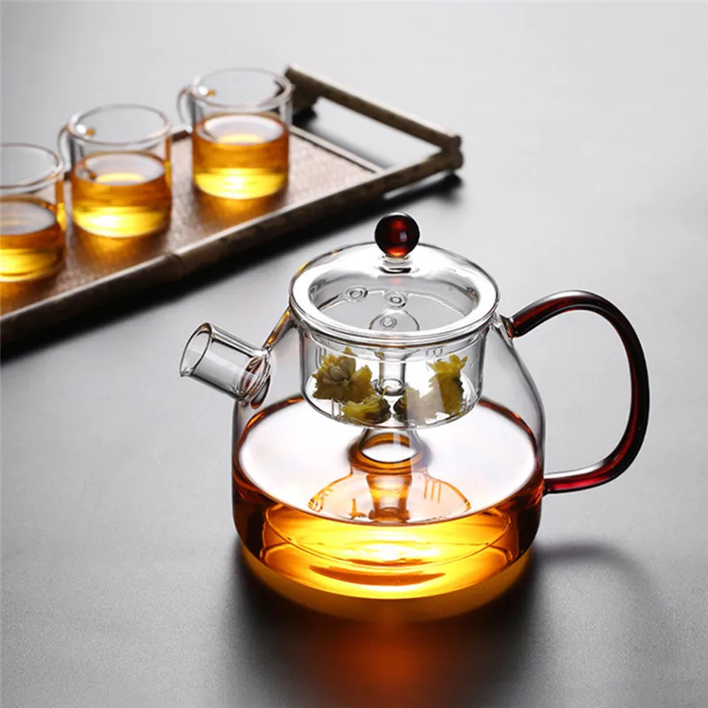 1200 мл, большой объем, стеклянный чайный сервиз, стеклянный чайный сервиз, Стеклянный заварочный чайник, чайный сервиз, стеклянный чайный сервиз с высоким бором, Силикатный